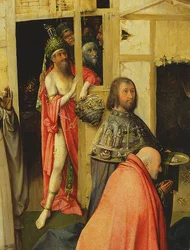Magiernes tilbedelse, detalje af Antikrist, 1510 olie på paneldetalje af 3427